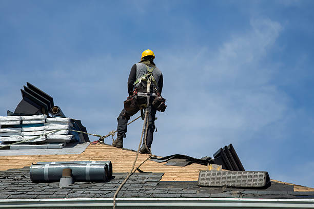 Professional Gutter Installation technician working in Augusta, ME